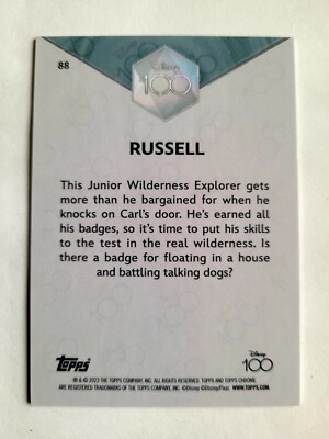 2023 TOPPS CHROME DISNEY 100 BLUE RUSSELL! 1/299! 1/1! FIRST ONE