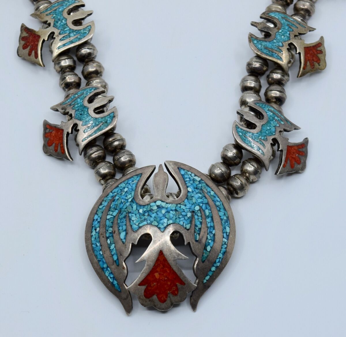 153 Grams Vintage Navajo Turquoise Nugget Native American Necklace Old 153 Grams Vintage Navajo Turquoise Nugget Native American Necklace Old