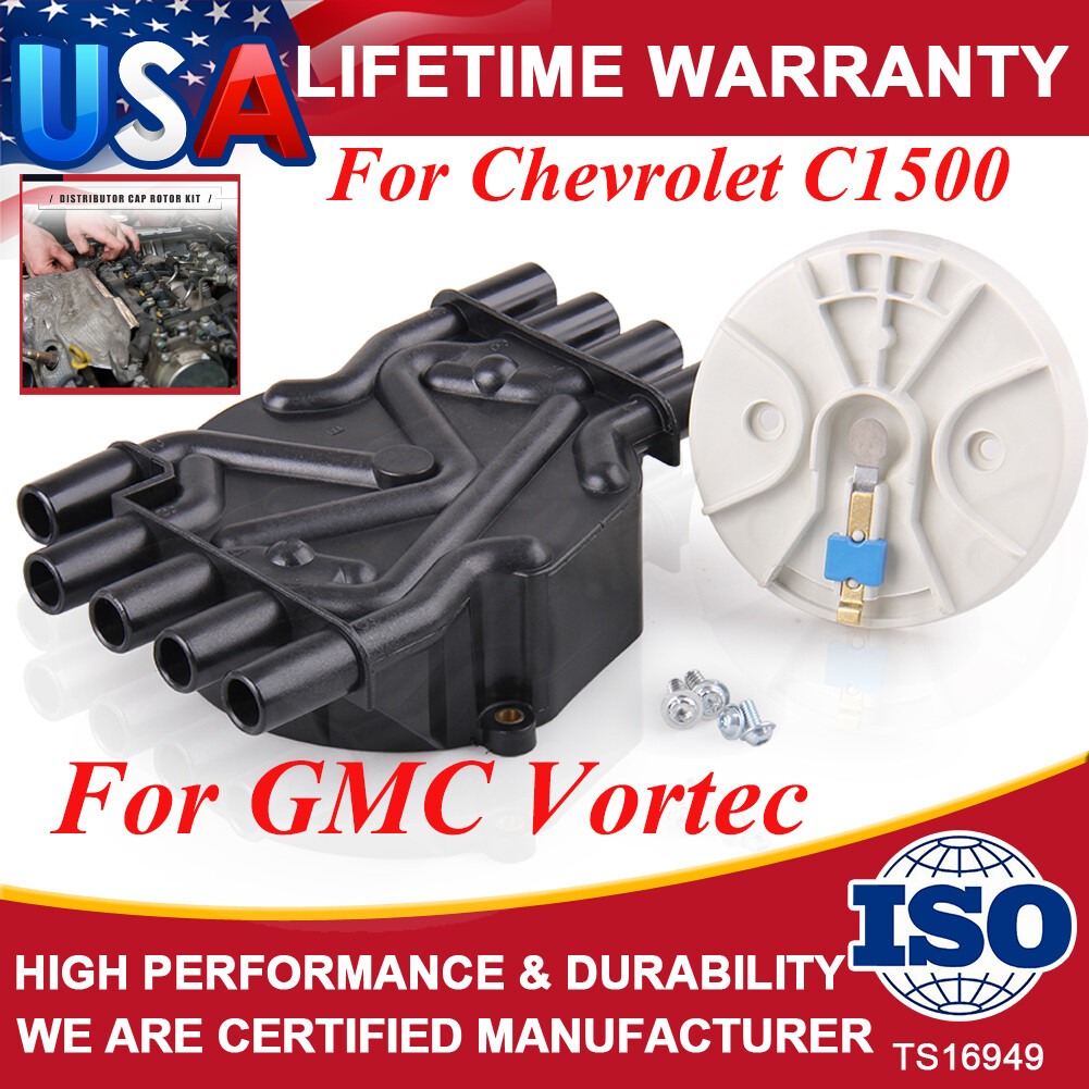 Fits GMC Chevy Vortec V8 Ignition Distributor Cap & Rotor 5.0 5.7 