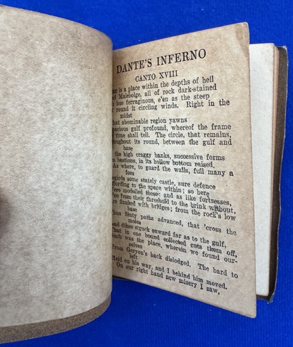 Antique 1800s Inferno Volume II by Dante Book Little Leather Library New York - Picture 3 of 5