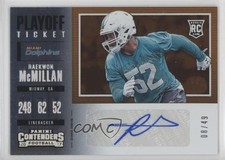 2017 Panini Contenders Playoff Ticket 8/49 Raekwon McMillan #270 Auto 0g4