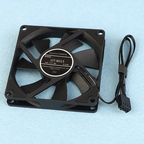 Teucer UT-8015 8CM Chassis Fan Slim 12V/4Pin PWM PC Case Cooling Ventilator - Afbeelding 8 van 10