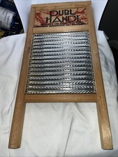 Vintage Dubl Handi Washboard Co Columbus Ohio Wash Board 8 1/2" x 18" pegged