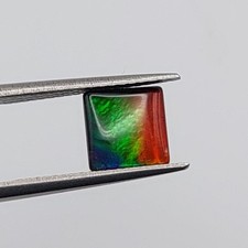 Loose AA Ammolite gemstone, Square shape, 8x8mm, Cabochon cut