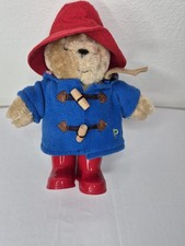 Paddington Bear Beige Plush with Blue Coat, Red Hat, Red Boots, Tag