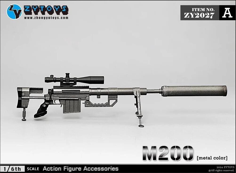 ZYTOYS ZY2027A 1/6 Weapon Model Black Sniper Rifle M200 Fit 12