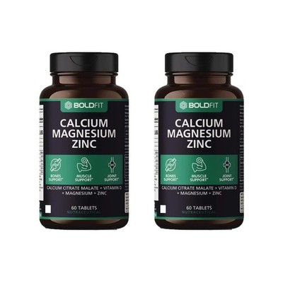 2 x Boldfit Calcium Supplement 1000 mg für Frauen und Männer mit Magnesium - ...