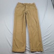 Polo Ralph Lauren Pants Mens 32x30 Khaki Brown Prospect Flat Front Preppy