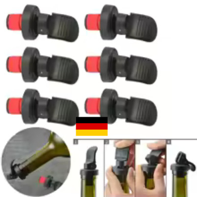 6x Flaschenverschluss Wein Bier Sektverschluss Weinverschluss Dichtungsstopfen