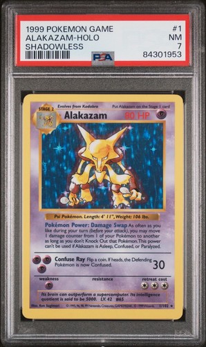 Alakazam (Shadowless) graded PSA 7 for sale on eBay