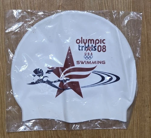 New, In Package, Olympic Trials 2008 USA Team Issued Silicone Swim Cap 