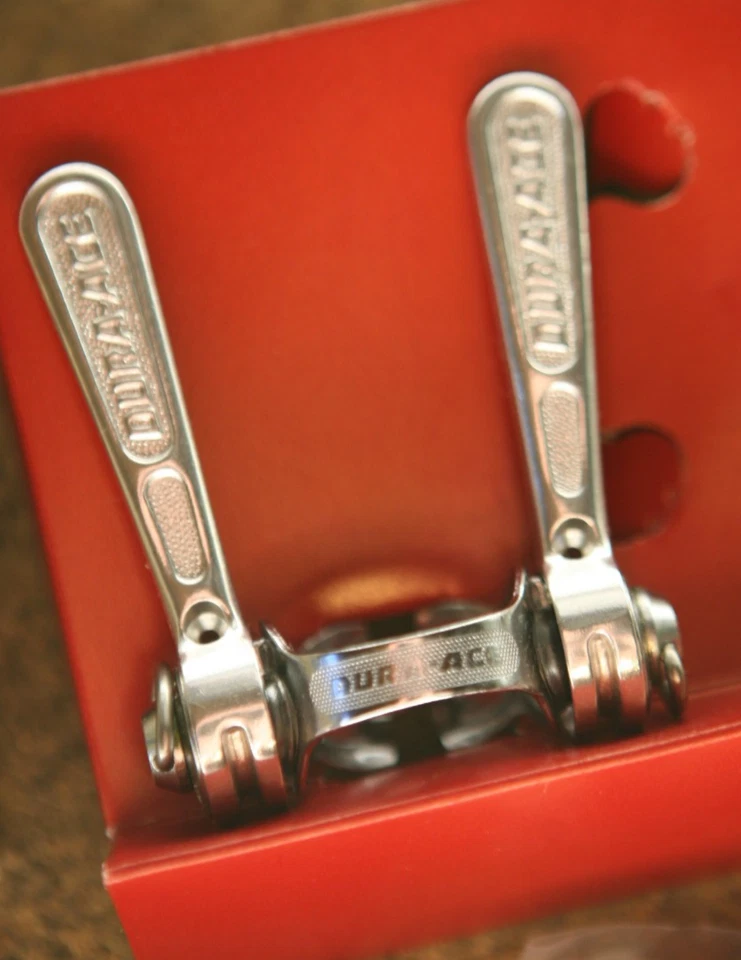 Vintage NOS NEW NIB Shimano Dura Ace frame downtube shifters set cables SL-7200 - Image 2 of 4