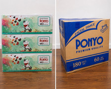 PONYO Facial Tissue 180 Sheets x 60Boxes Soft Premium Facial Tissues New