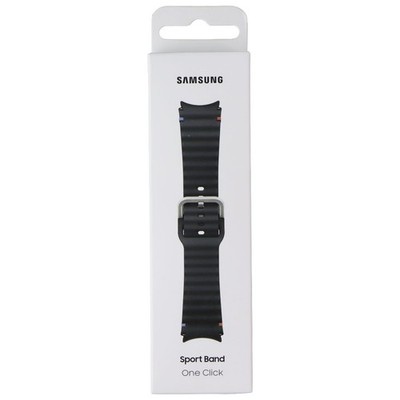 Samsung One Click Sport Band for Galaxy Watch4, 5, and 6 - Black (20mm, M/L)