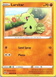 Larvitar 086/189 Common Darkness Ablaze Pokemon