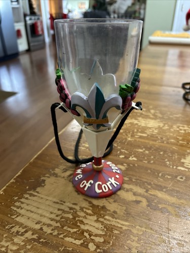 Krewe of Cork Mardi Gras 2008  Commemorative Glass Vintage