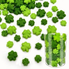 50 Pcs St. Patrick's Day Foam Vase Fillers Velvet Shamrocks Filler Table Deco...