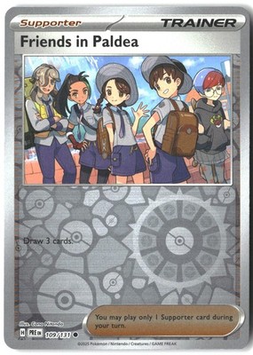 Friends in Paldea 109/131 Common Prismatic Evolutions Pokemon Reverse Holo LP