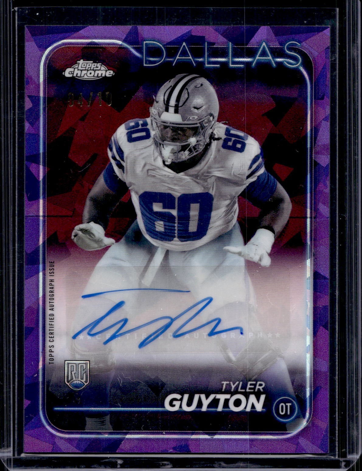 2024 Topps Chrome Sapphire Tyler Guyton Autographs Purple Sapphire #/10