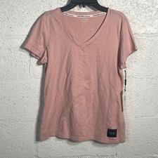 Calvin Klein Women's V-Neck T-Shirt, blush pink Small