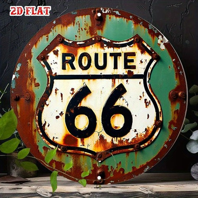 #ad Route 66 Vintage Rusty Metal Sign Retro Tin Wall Decor for Garage Bar Man Cave $11.19