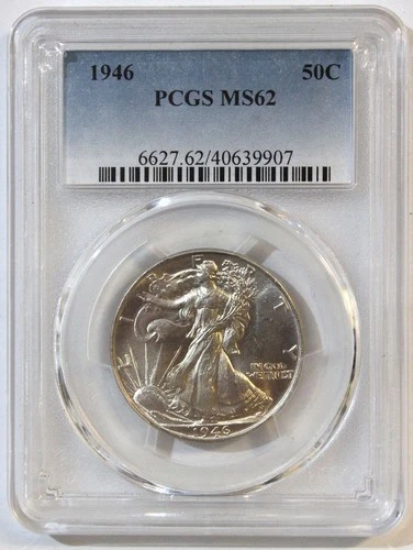 1946 PCGS MS62 Doubled Die Reverse,  Walking Liberty Half Dollar