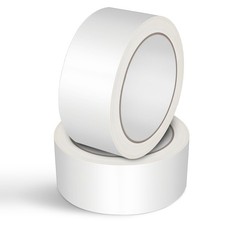2 Rolls White Kraft Tape, 1.77" x 33 Yards, Writable Uncoated Matte Packing...