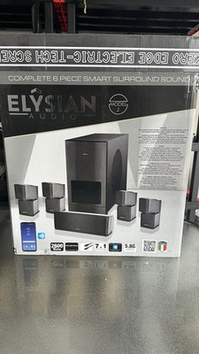 Elysian Audio Surround Sound Speakers Model 2: 6 Piece Smart Surround Sound New