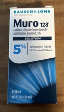 Bausch Lomb Muro 128 5 Ophthalmic Solution 1/2oz 15mL Exp 10/2027