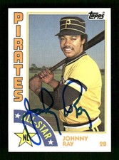 1984 Topps 387 Johnny Ray signed auto autograph  All Star, crisp blue sharpie MZ