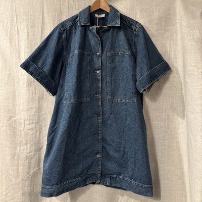 white christmas dresses Medium Denim Babydoll Dress