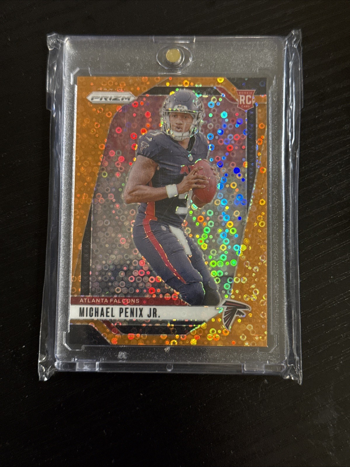 Michael Penix Jr. - 2024 Panini Prizm Orange Disco #378 RC - Atlanta Falcons
