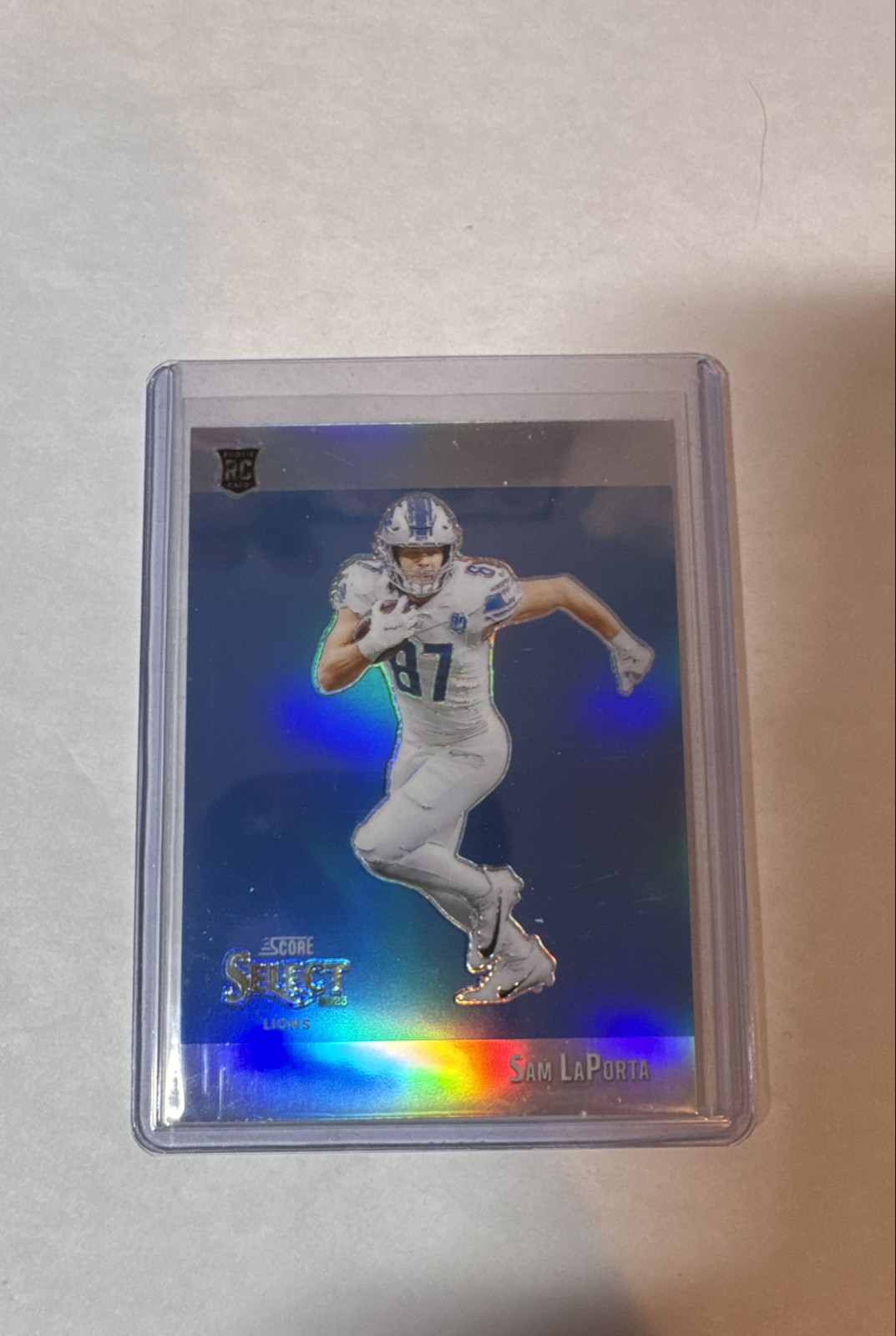 2023 Panini Select - Score Select Throwback Sam LaPorta #STW-SLA Silver Prizm...