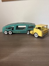 Vintage Structo Auto Haul Truck Trailer Ramp 1960s USA