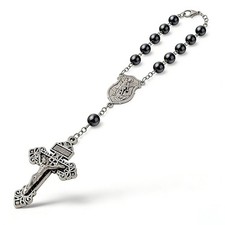 Car Rosary for Rearview Mirror,Catholic Pocket Rosary with St.Michael Medal ...