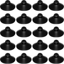 20 Durable Black Rubber Aquarium Suction Cups - Secure Clips for Fish Tanks