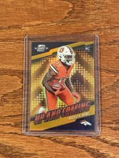 2023 Contenders Optic Up And Coming Marvin Mims Gold /10 Denver Broncos