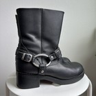 Harley Davidson Christa D85298 Black Leather Biker Harness Boots 7