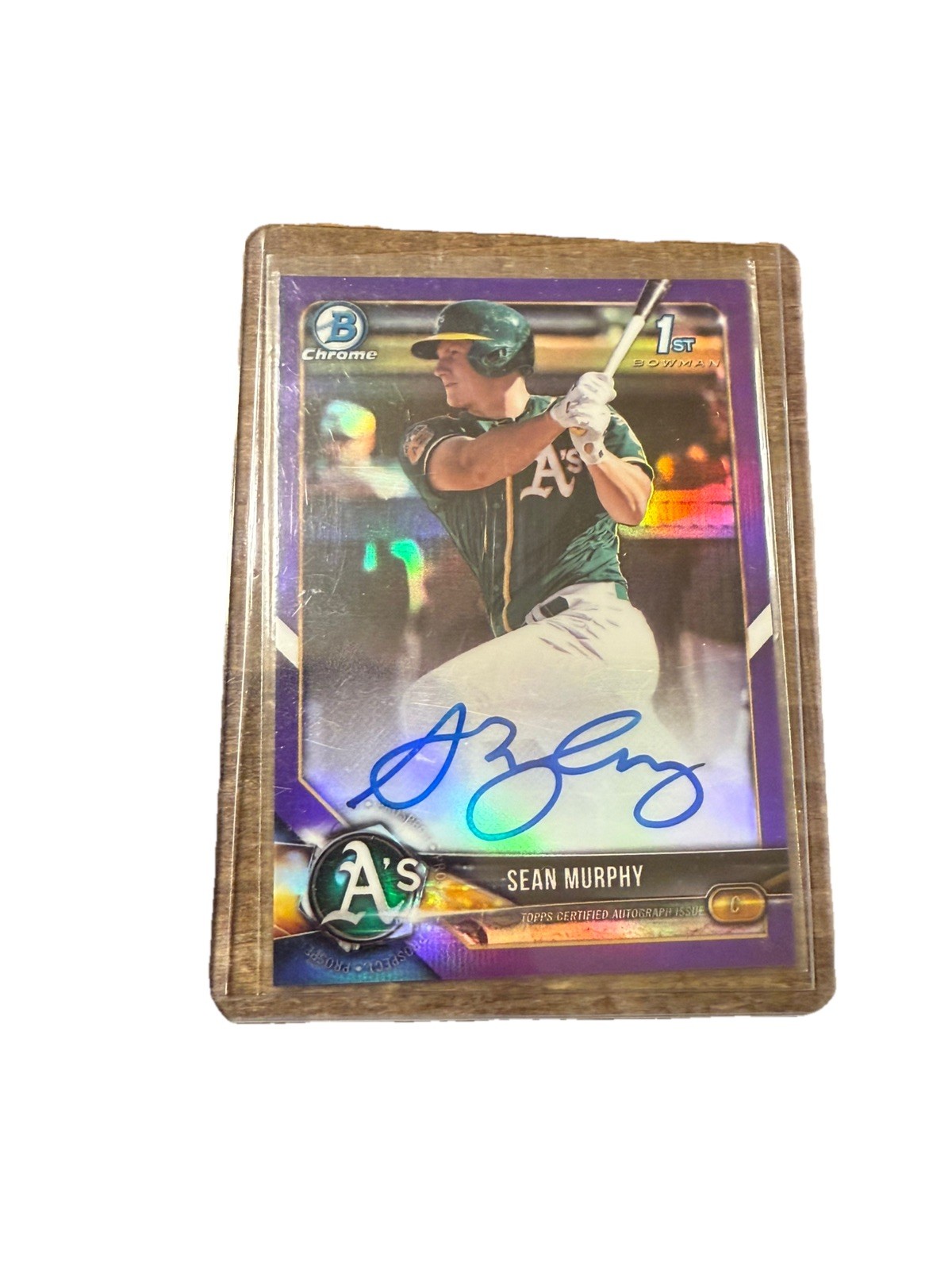Sean Murphy 2018 Bowman Chrome Purple Refractor /250 1st Prospect Auto Autograph