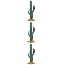 3pcs Desktop Fake Cactus Decor Simulation Cactus Ornament Tabletop Plant
