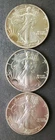 1989, 1990, and 1991 $1 American Silver Eagle Dollars
