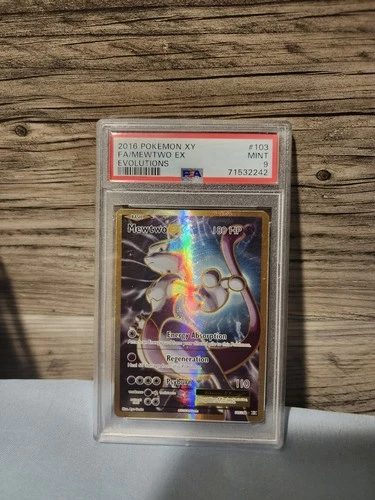 Mewtwo EX Full Art 103/108 Evolutions Holo Ultra Rare PSA 9 Pokémon Card 2016