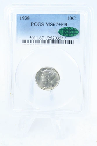 1938-P PCGS MS67+FB Mercury Dime Business Strike 10C