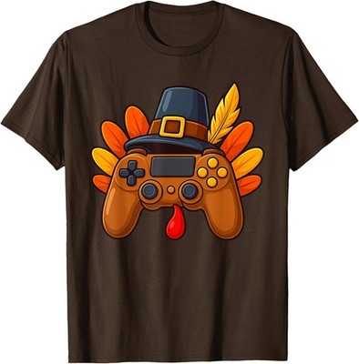 Gaming Controller Gamer Thanksgiving Turkey Fun Unisex T-Shirt