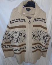 Pendleton Original Westerly Mens XXL Southwestern Wool Cardigan Sweater Lebowski
