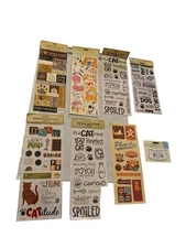 Lot 8 Cat Stickers Scrapbooking Sets Stickabilities Cardstock Daisy Hill Crafts