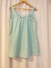 VTG Victoria's Secret Angels Nightgown Small Green White Striped Rosette Y2K