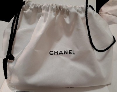 Authentic New CHANEL 100% ''The Essential cotton pouch'' drawstring bag 