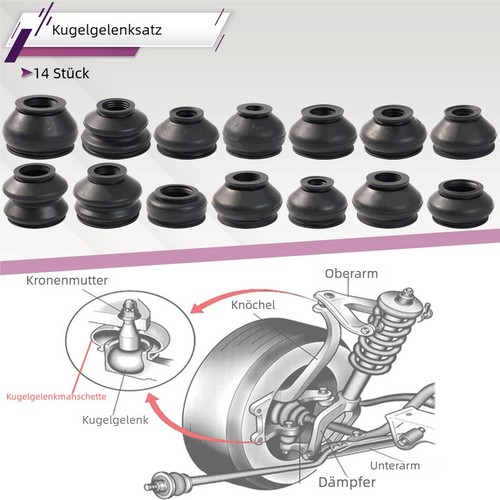14x Spurstangenkopf Kugelgelenk Traggelenk Schutz Gummi Manschette Staubkappe DE - Bild 4 von 10