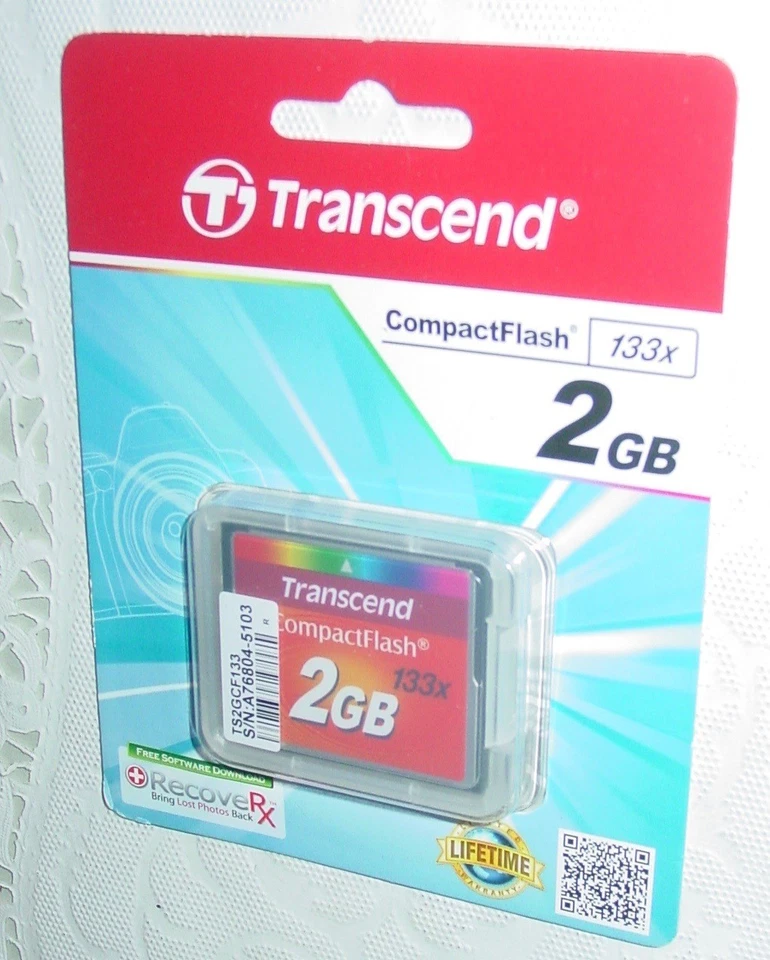 2GB Transcend speed 133x Compactflash Memory Card for NIKON CANON CF New NIB NOS - Image 3 of 4